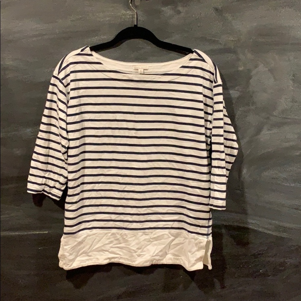 Gap maternity striped quarter length shirt